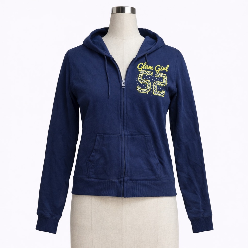 Y2K Zebra McBling Glam Girl Zip-Up Hoodie Jacket